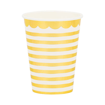 Gold Stripes Party Cups