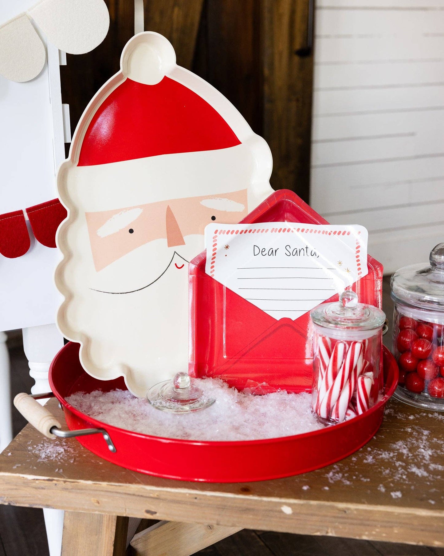 Letter to Santa Shaped Paper Plates 8ct