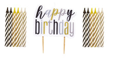 Glitz Black Pick Candle & Spiral Candle Set 13pc