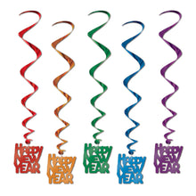 Happy New Year Whirls Assorted Colors