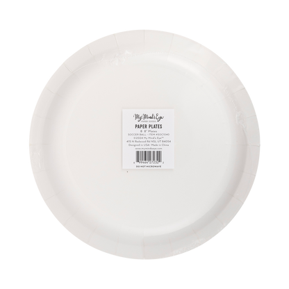 Soccer Ball 8in Plates 8ct