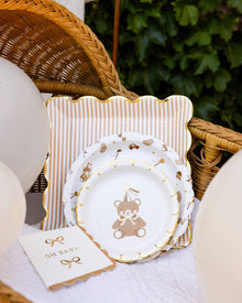 Oh Baby Gold and Tan Cocktail Napkins 18ct