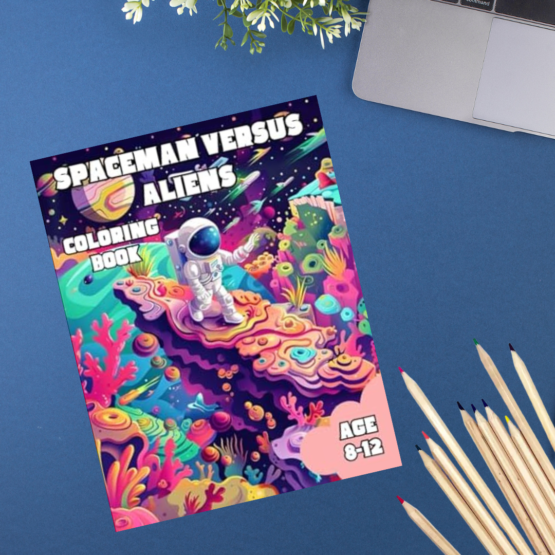 Spaceman Versus Aliens Coloring Book