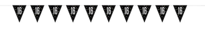 Glitz Black Flag Banner 9ft - 16