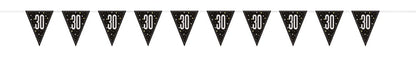 Glitz Black Flag Banner 9ft - 30