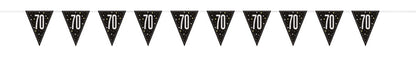 Glitz Black Flag Banner 9ft - 70