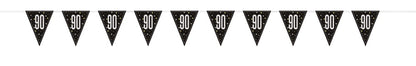 Glitz Black Flag Banner 9ft - 90
