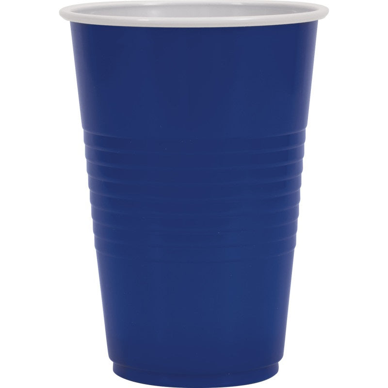 True Navy Solid 16oz Plastic Party Cups 50ct