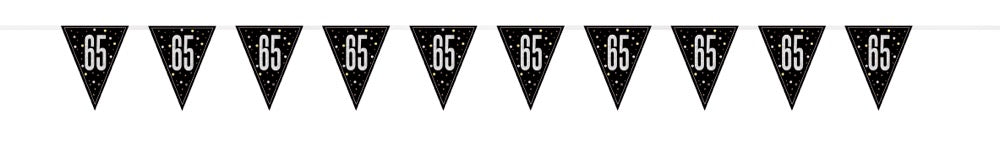 Glitz Black Flag Banner 9ft - 65