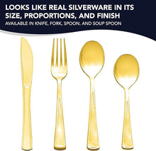 Gold Plastic Cutlery 50ct