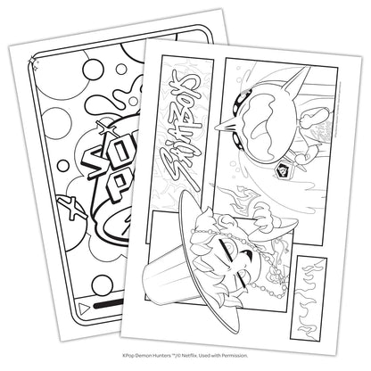 KPop Demon Hunters 40-Page Official Coloring Book