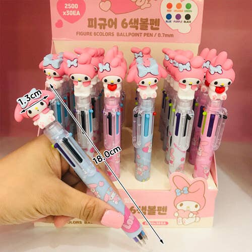 Sanrio Characters 6 Color Ball Point Pencil- 0.7mm