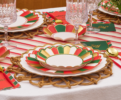 Joyful Christmas 8in Salad/Dessert Plates 8ct