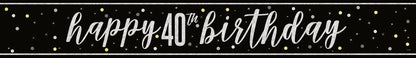 Glitz Black Prism Foil Banner 9ft - 40