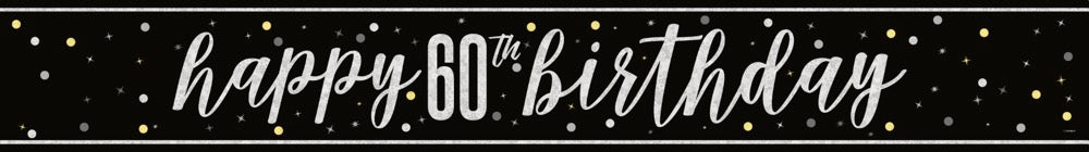 Glitz Black Prism Foil Banner 9ft - 60