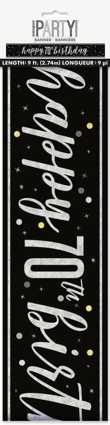 Glitz Black Prism Foil Banner 9ft - 70