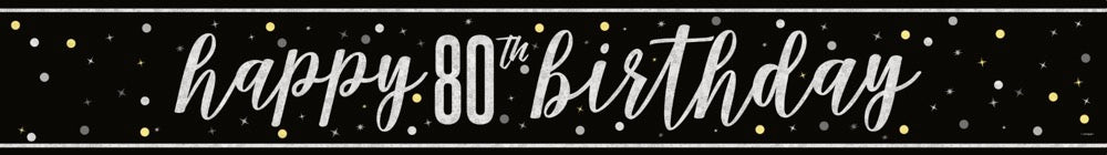 Glitz Black Prism Foil Banner 9ft - 80