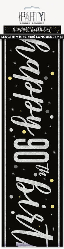 Glitz Black Prism Foil Banner 9ft - 90
