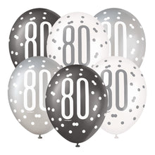 Glitz Black 12in Latex Balloons 6ct - 80