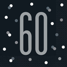 Glitz Black Luncheon Napkins 16ct - 60