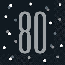 Glitz Black Luncheon Napkins 16ct - 80