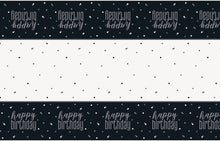 Glitz Black Plastic Table Cover 54in x 84in