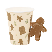 Whimsy Gingerbread Handled 12oz Paper Cups 8ct