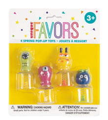 Cute Monsters Spring Pop-Up Toys 4ct