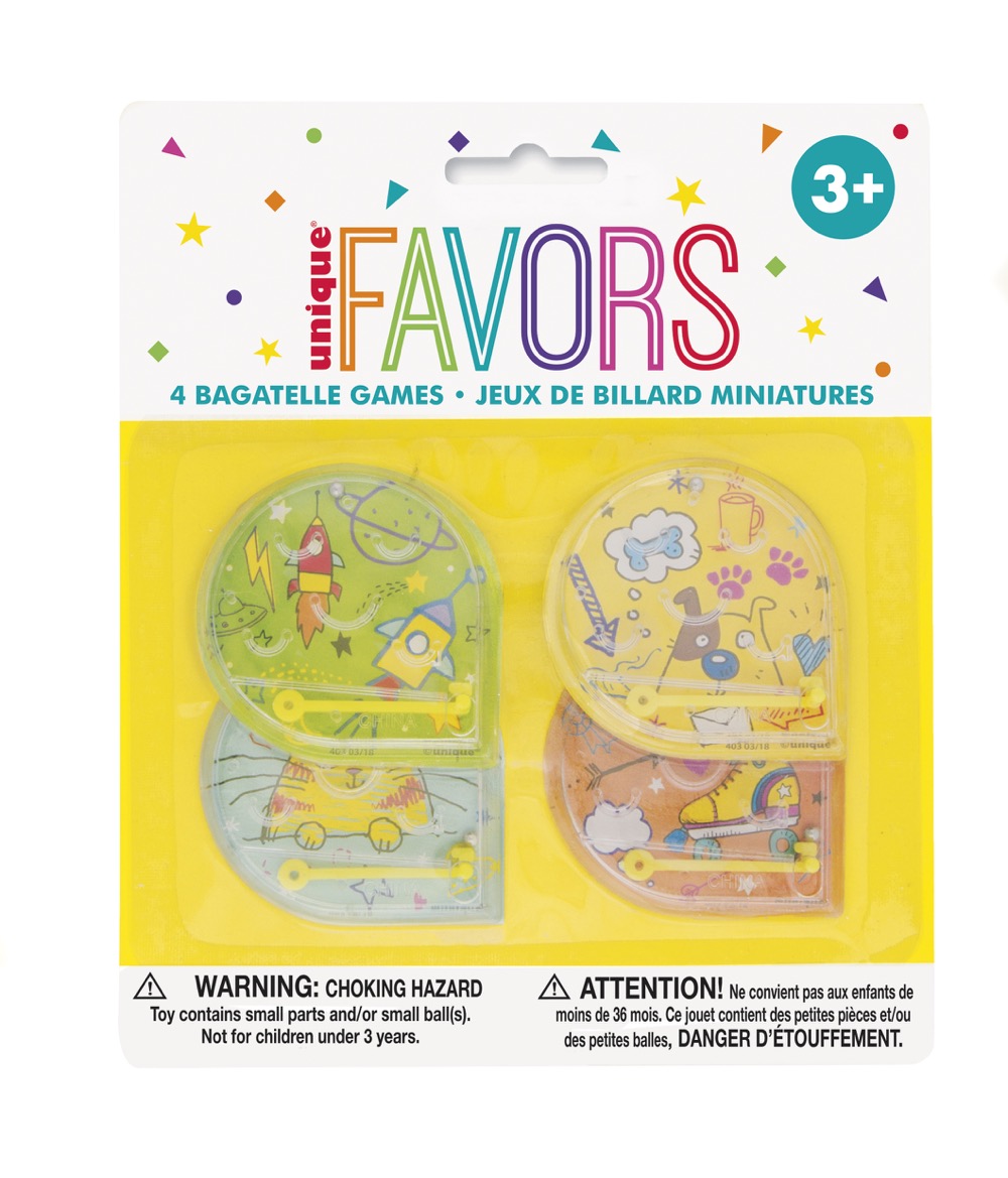 Mini Pinball Games 4ct