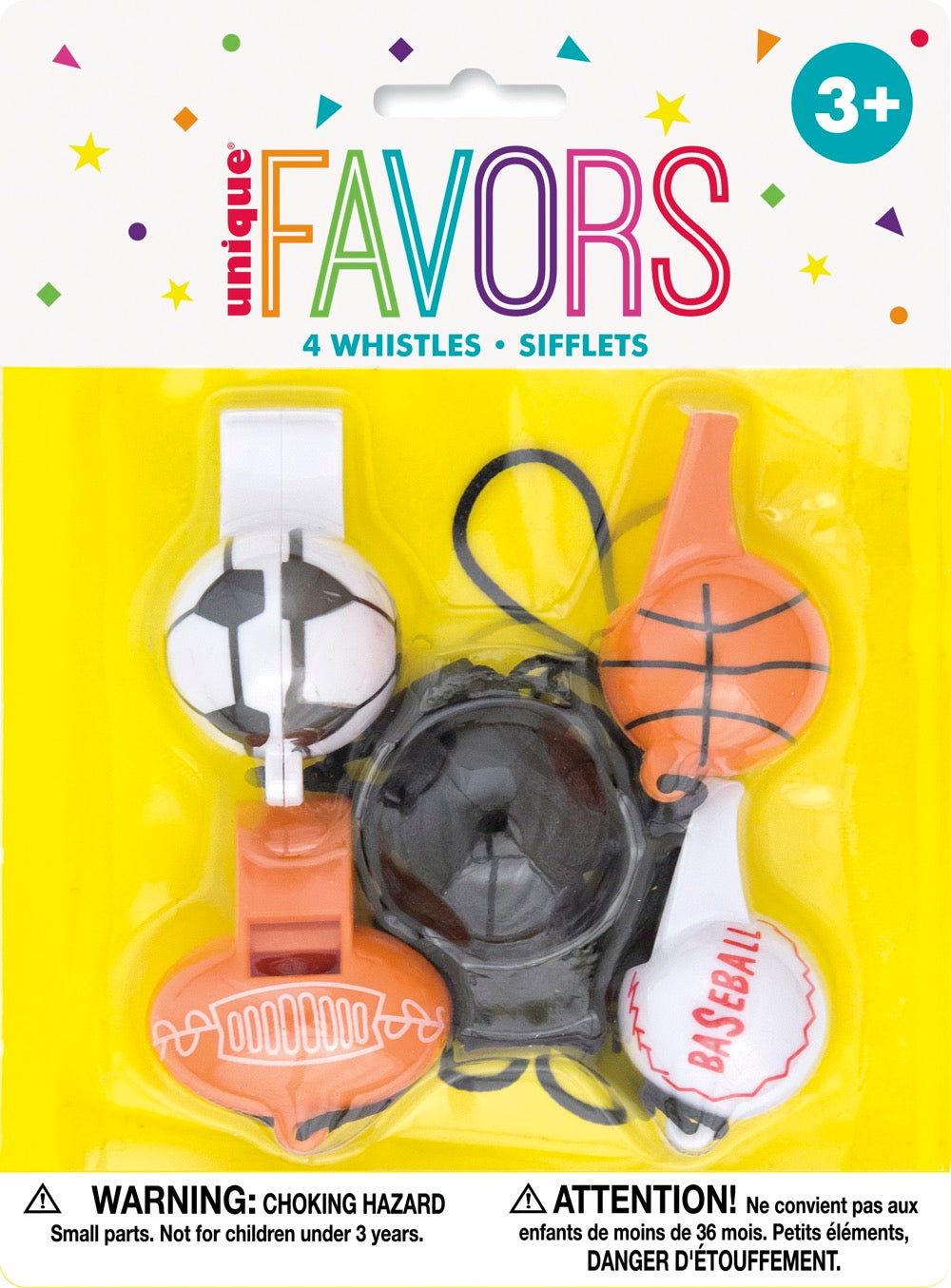 Sport Ball Whistles 4ct