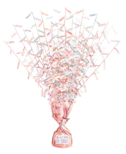 Glitz Rose Gold Balloon Weight Centerpiece - Any Age
