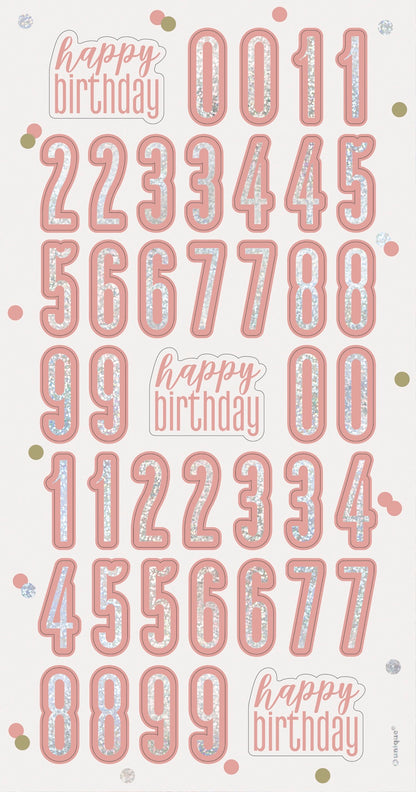 Glitz Rose Gold Balloon Weight Centerpiece - Any Age