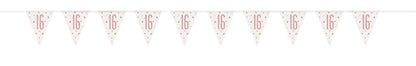 Glitz Rose Gold Prismatic Plastic Flag Banner 9ft - 16