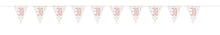 Glitz Rose Gold Prismatic Plastic Flag Banner 9ft - 30