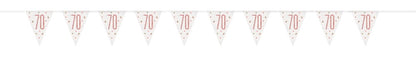 Glitz Rose Gold Prismatic Plastic Flag Banner 9ft - 70