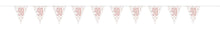 Glitz Rose Gold Prismatic Plastic Flag Banner 9ft - 90