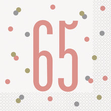 Glitz Rose Gold Luncheon Napkins 16ct - 65