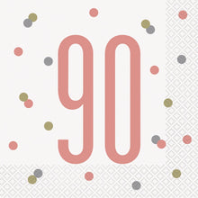 Glitz Rose Gold Luncheon Napkins 16ct - 90