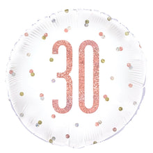 Glitz Rose Gold 30 18in Mylar Balloon