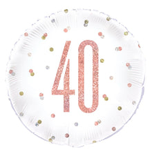 Glitz Rose Gold 40 18in Mylar Balloon