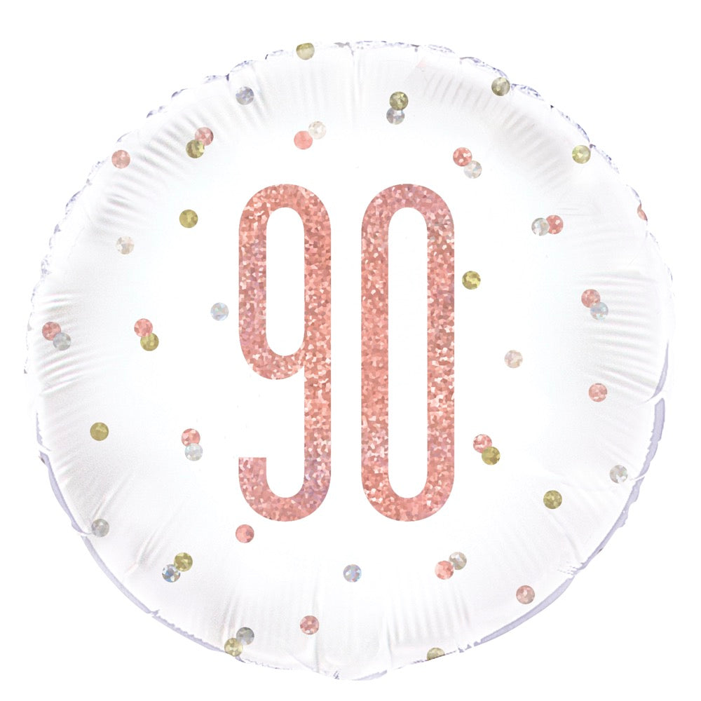 Glitz Rose Gold 90 18in Mylar Balloon