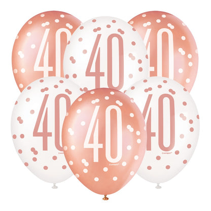 Rose Gold 12in Latex Balloons 12ct - 40