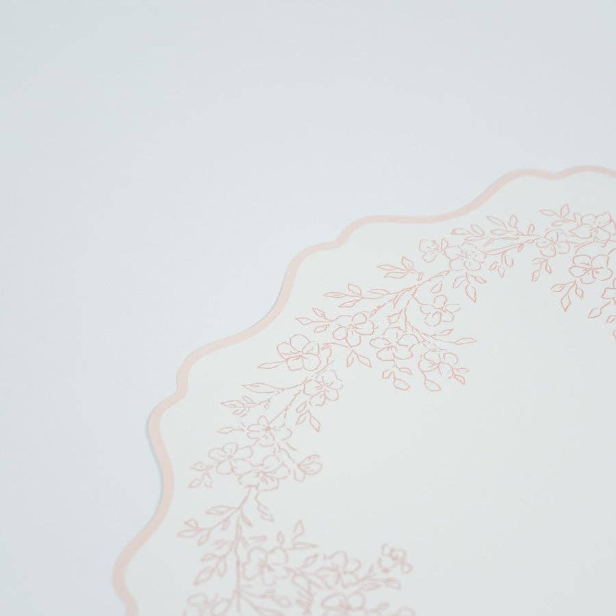 Floral Elegance Pink Placemats 12ct