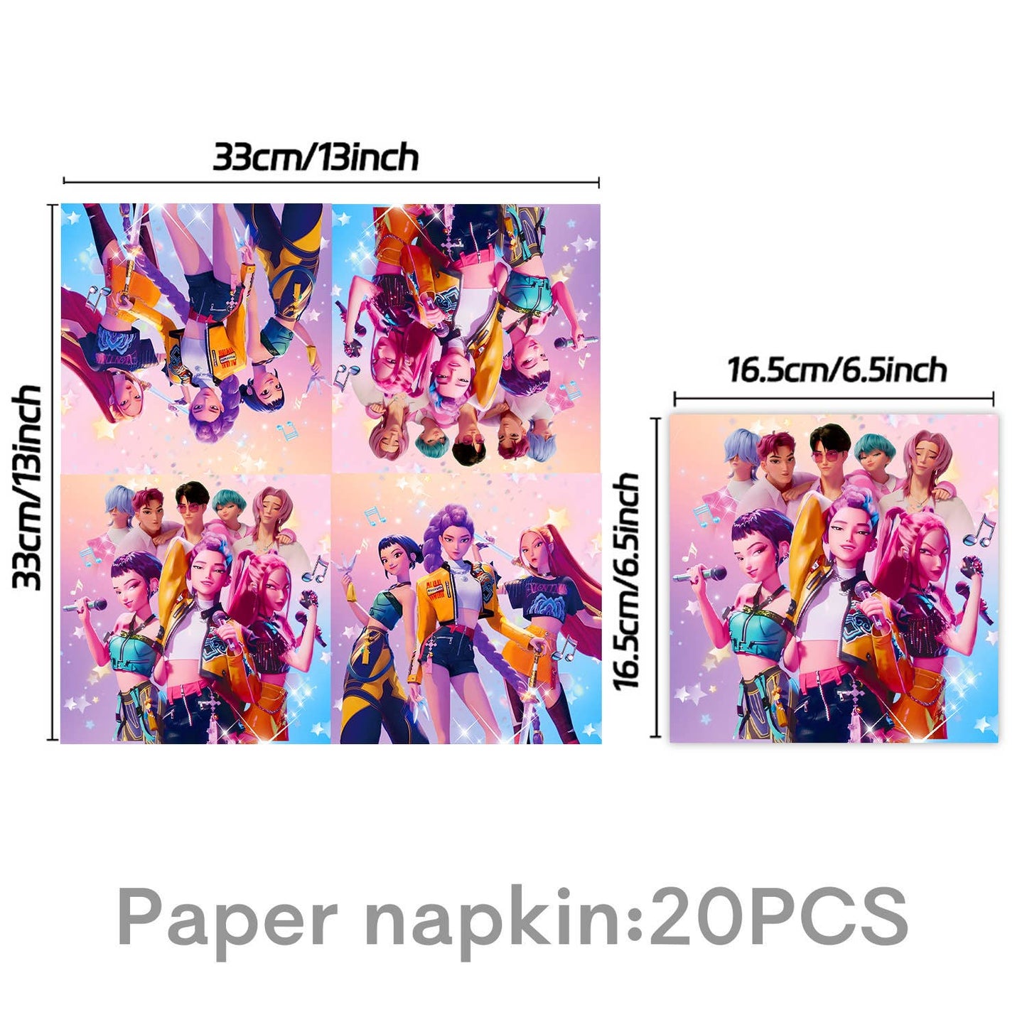 K-Pop Demon Hunters Birthday Decor Party Supplies