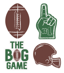 Football Toss Wall Decals 4pc