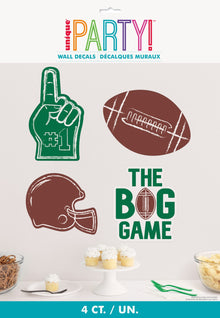 Football Toss Wall Decals 4pc