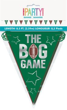 Football Toss Foil Stamping Flag Banner 8.5ft