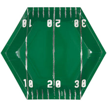 Football Toss Hexagon Shaped 8.25in Dessert Plates 8ct - Foil Stamping