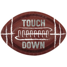 Football Toss Touchdown Football Shaped 12in Plates 8ct - Foil Stamping