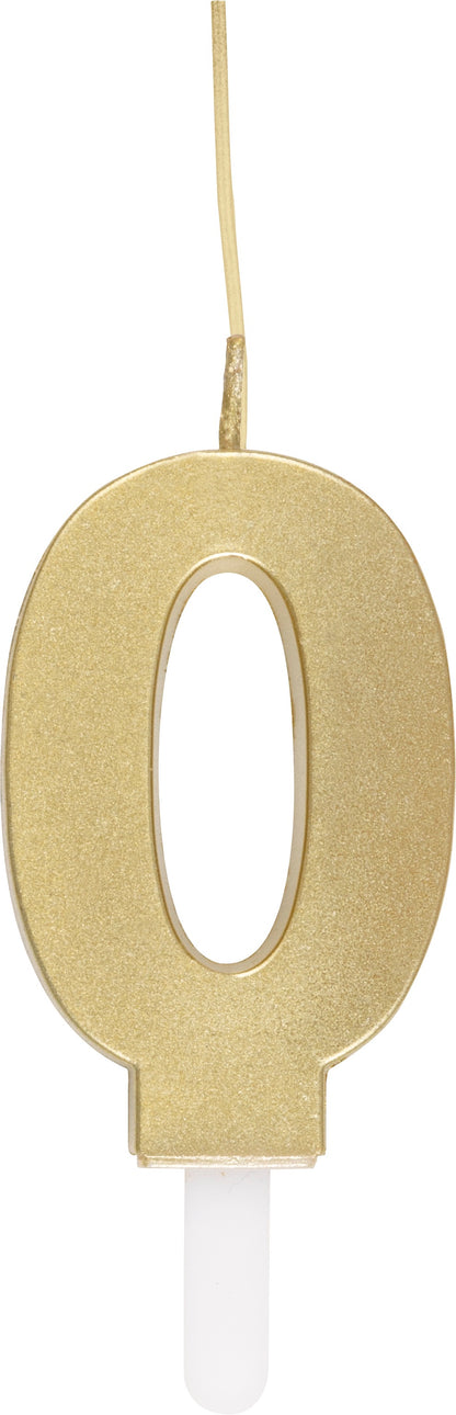 Gold Number Sparkler-Topped Birthday Candle